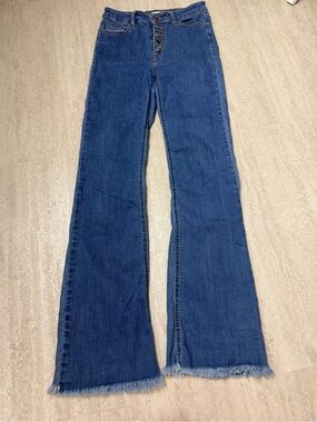 Cello jeans Cello High waisted flare denim jeans button fly